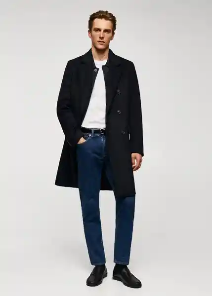 Abrigo Barley Navy Talla M Hombre Mango
