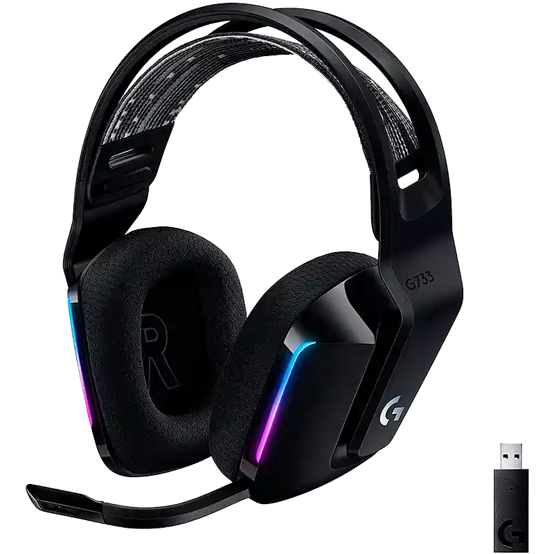 Logitech Diadema G733 Inalámbrica Lightspeed Rgb Para Juegos Color Negro