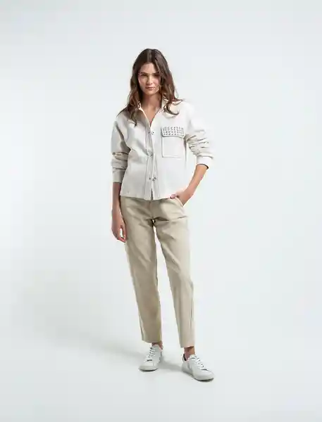 Pantalón Adila Mujer Beige Albarizo Medio T. 4 539E332 Naf Naf