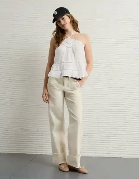 Camisa Mujer Blanco Talla Medium 6336100 American Eagle