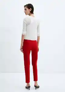 Pantalón Malu5-H Rojo Talla 34 Mujer Mango