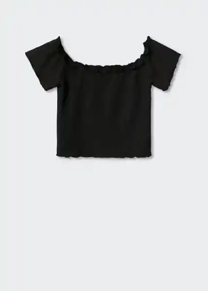 Top Peach-W Negro Talla S Mujer Mango