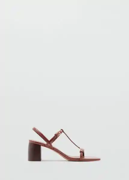 Sandalias Oporta Cuero Talla 37 Mujer Mango