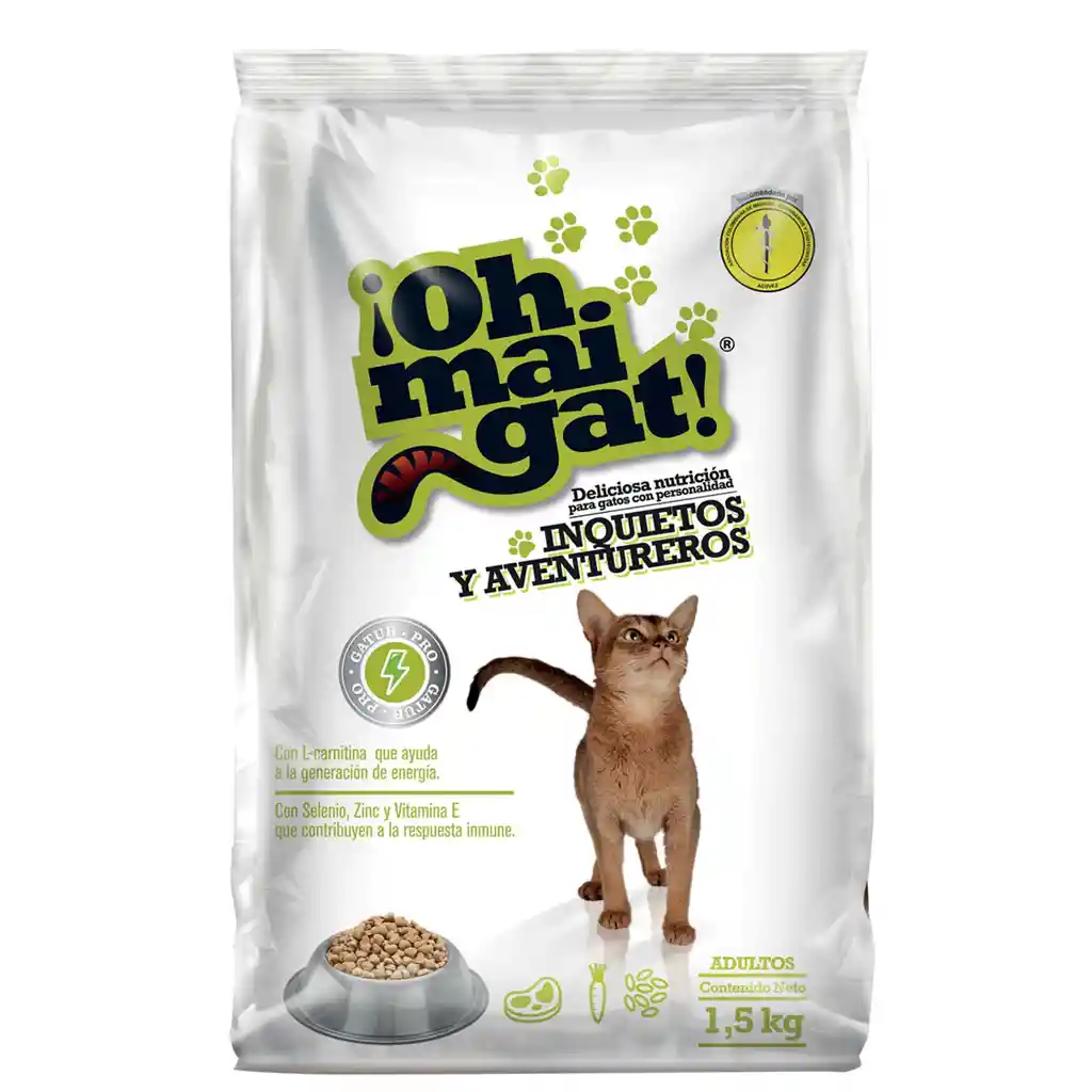 Oh Mai Gat Inquietos Y Aventureros X 1.5 Kg