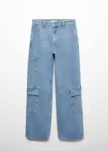 Jean Cargo Tejano Medio Talla 42 Mujer Mango