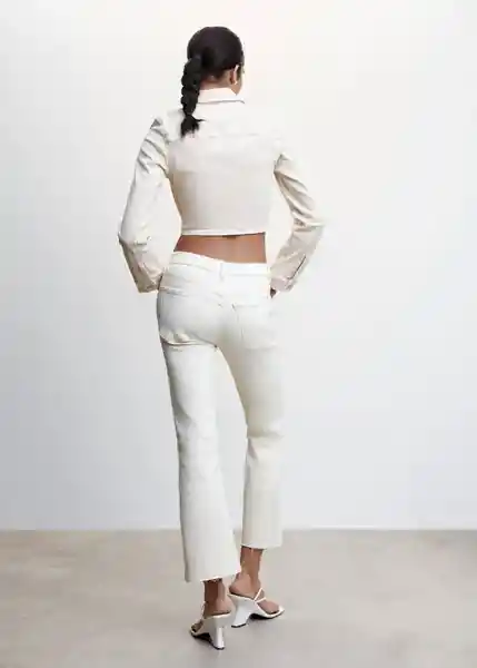 Pantalón Jean Sienna Off White Talla 44 Mujer Mango