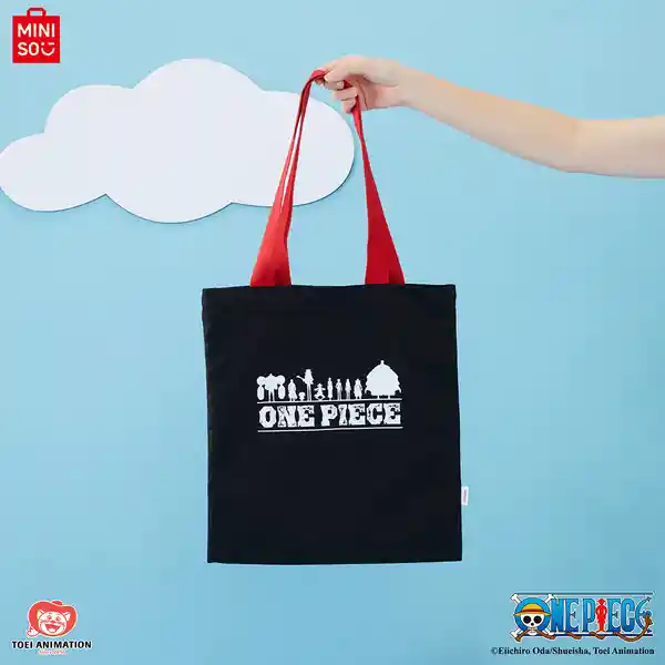 Bolso de Compras Negro Serie One Piece Negro Miniso