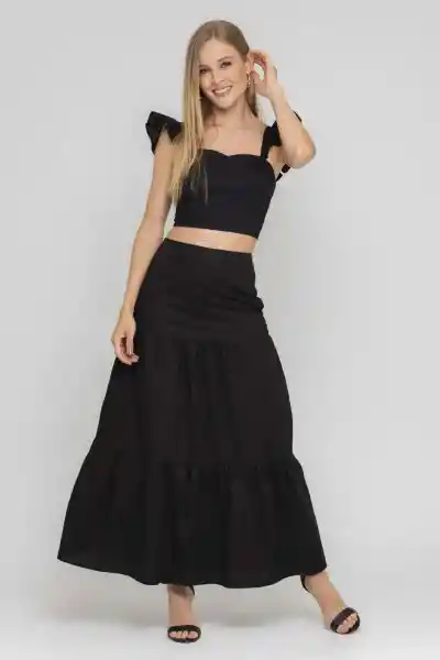 Falda Tanzania Color Negro Talla 6 Ragged