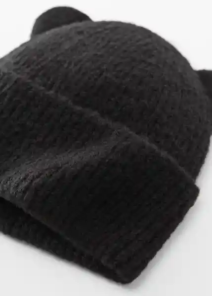 Gorro Miau Negro Talla 96 Niña Mango