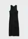 Vestido Sprio4 Negro Talla 24 Mujer Mango