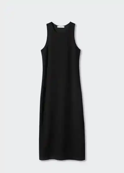 Vestido Sprio4 Negro Talla 24 Mujer Mango