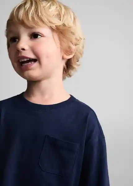 Camiseta Basicab7 Navy Talla 70 Niños Mango