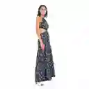 Vestido Dalia Estampado Liso Negro Talla S