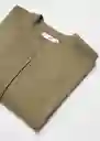 Buzo Sudadera Pique Khaki Talla S Mujer Mango