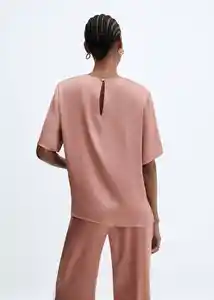 Blusa Massim Rosa Pastel Talla S Mujer Mango