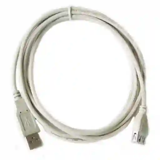 D-Com Cable Usb Am/Af 28 Awg Trenzado Aluminio Blanco