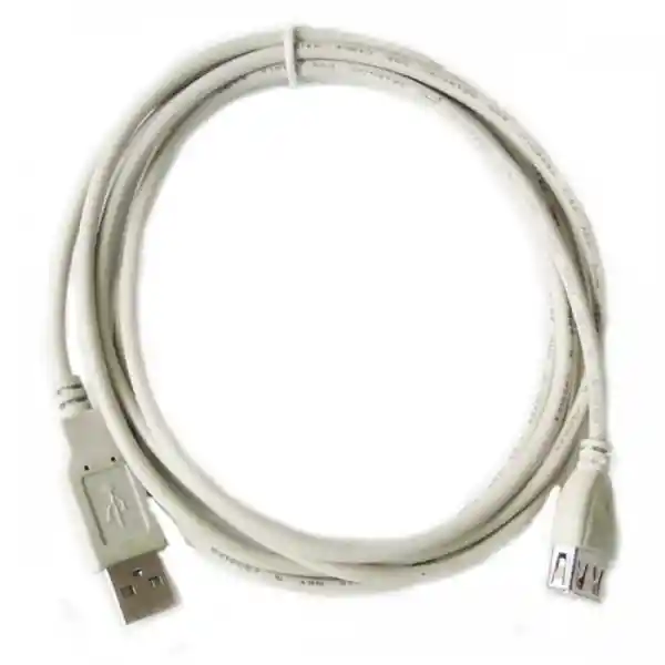 D-Com Cable Usb Am/Af 28 Awg Trenzado Aluminio Blanco