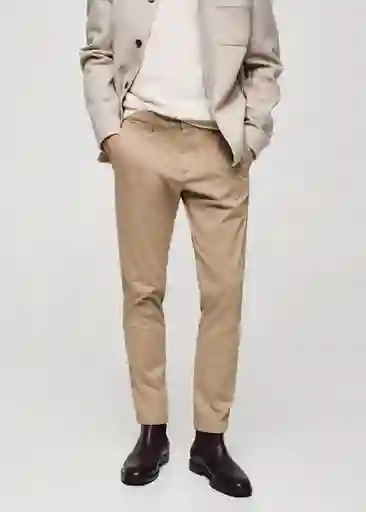Pantalón Prato Beige Talla 40 Hombre Mango