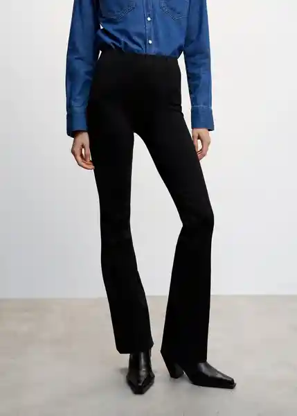 Pantalón Legging Delfín Negro Talla 28 Mujer Mango