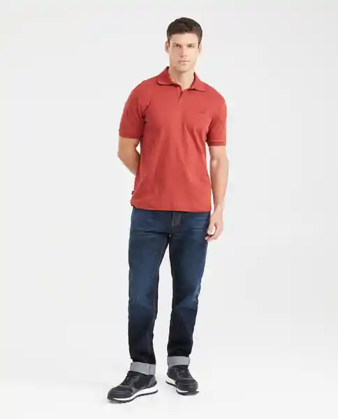 Camiseta Polo Smart in Jersey Rojo Granate Oscuro M Chevignon