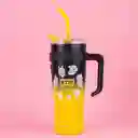 Vaso de De Pared Simple Con Asa Serie Bt21 Amarillo Miniso