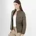 Chaqueta Cuello Alto Manga Larga Café Talla L 726184