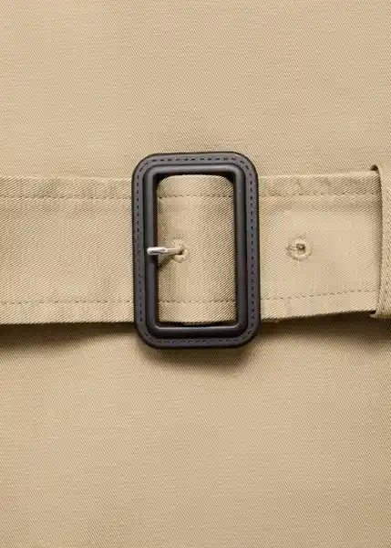 Abrigo Trench Polana Beige Talla S Mujer Mango