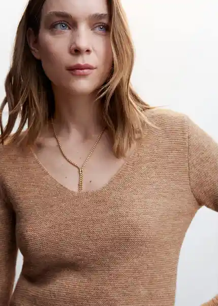 Jersey Anubis Marrón Talla XS Mujer Mango