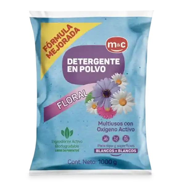 M&C Detergente Polvo Multiusos Floral