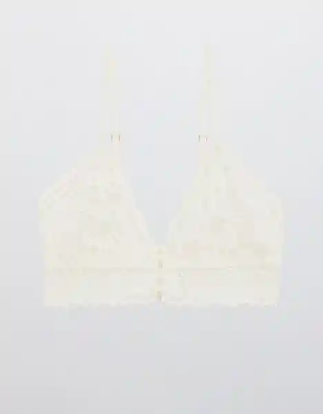 American Eagle Bralette Triangular Encaje Muselina Suave Talla M