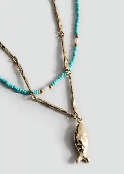 Collar Tessa Oro Talla 99 Mujer Mango