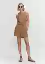 Short Bosco-h Caramelo Talla M Mujer Mango