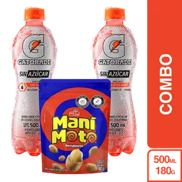 Combo Gatorade Sin Azucar + Mani Moto 180 Gramos