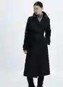 Abrigo Trench Chicago Negro Talla 27 Mujer Mango