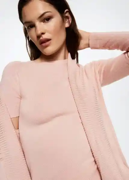 Cardigan Alma-W Rosa Pastel Talla L Mujer Mango