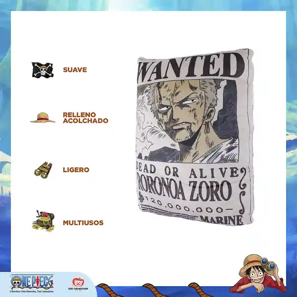 Almohada Zoro Serie One Piece Variado 16 in Miniso
