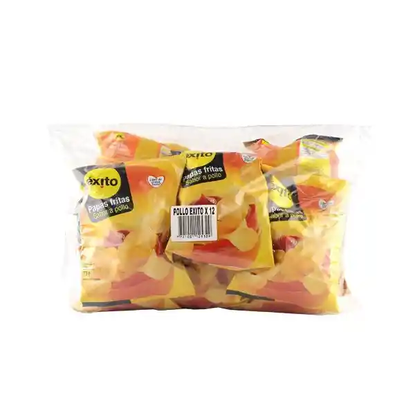  Docena Papas Sabor Pollo  Exito  