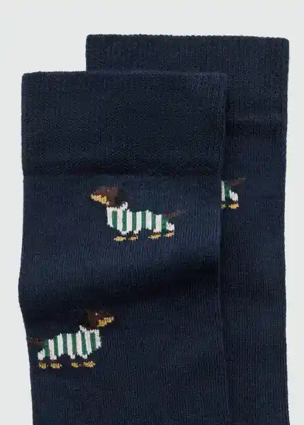 Calcetines All Dog Navy Talla 42 Hombre Mango