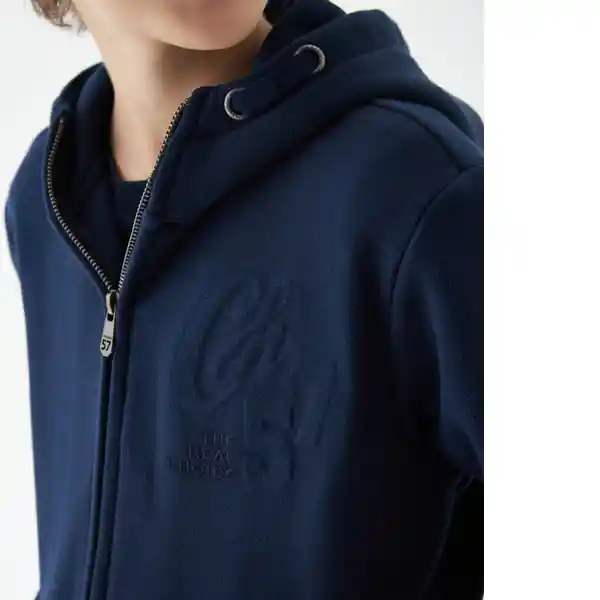 Buzo Hoodie With Azul Dark Ultraoscuro Talla 10 Chevignon