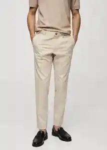 Pantalón Barna Beige Talla 46 Hombre Mango