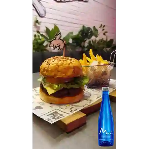 Combo Piggy Cheese + Manantial Sin Gas 500 ml