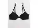 American Eagle Brasier Aerie Real Happy Negro Real Talla 32 B