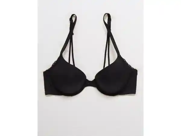 American Eagle Brasier Aerie Real Happy Negro Real Talla 32 B