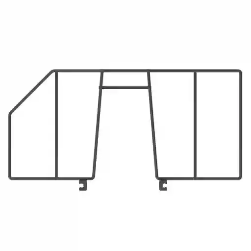 Hacks & Racks Divisor Repisa Ensamble Grafito 38 cm