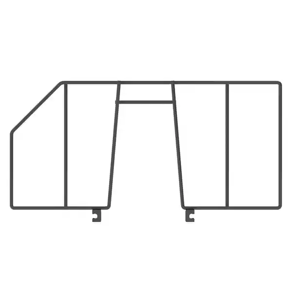 Hacks & Racks Divisor Repisa Ensamble Grafito 38 cm