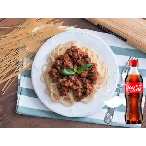 Combo Espagueti a la Boloñesa +Cocacola Orig 400ml