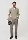 Buzo Buzo Jersey Cottonp Khaki Talla M Hombre Mango