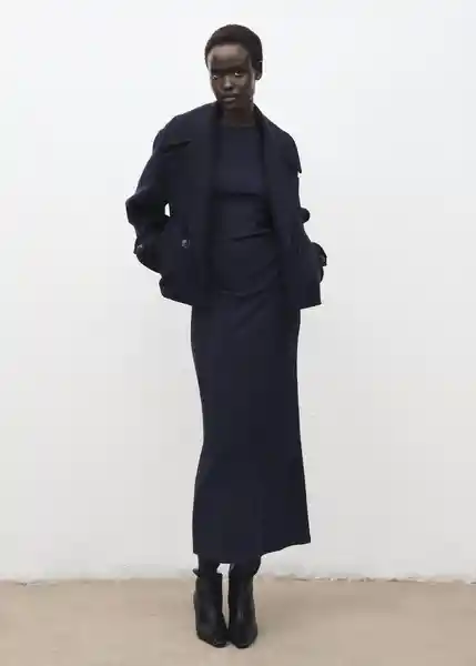 Vestido Basilea Navy Talla XS Mujer Mango