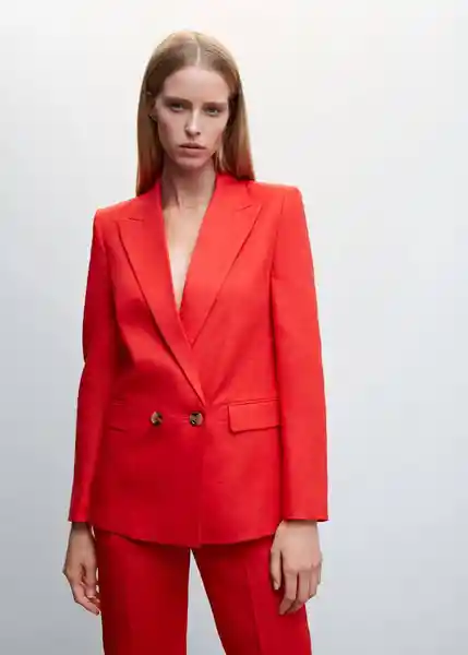 Blazer Americana Tempoli Coral Talla S Mujer Mango
