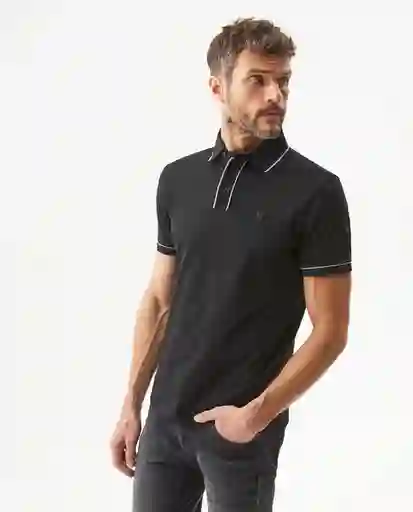 Camiseta Details Contrats Polo Negro Noche T L Chevignon